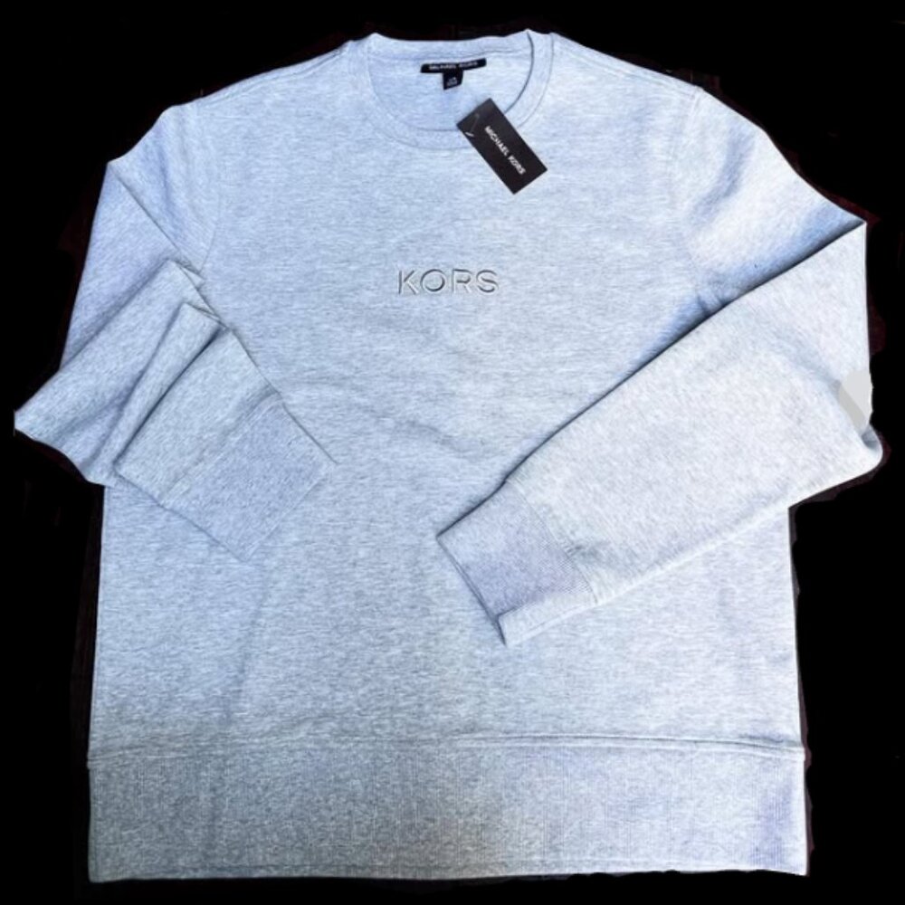 Brand New Michael Kors Men’s Cotton Blend Crewneck Sweatshirt MK Graphic Logo